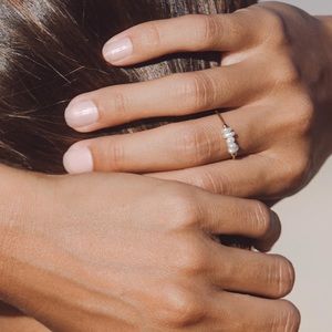 Atolea 18K Gold & Mini Pearls Ring Size 6